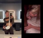 1boy 1girl anderson animated before_and_after blonde_hair blowjob comparison dark-skinned_male exercise fellatio gym hair_grab interracial oral sound split_screen sucking_penis tagme vertical_video webm 