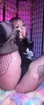 anal anal_insertion anal_masturbation anal_penetration anus ass ass_grab b0nnie_bee bedroom big_ass boots bottomless bouncing bouncing_ass chair dildo feminine fishnets insertion jiggle jiggling_ass jiggling_thighs legs_up long_hair looking_at viewer looking_back lying_on back masturbation on_chair penetration pink_hair presenting_ass sex_toy sitting solo sound spread_legs thick thick_thighs thighs transgender trap webm