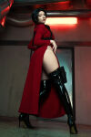 1girl ada_wong black_hair carrykey cosplay female female_solo full_body legs resident_evil sexy short_hair solo