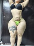 bra female karlitabb_69 tattoo thick_thighs thong wide_hips