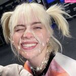 billie_eilish blonde_hair celebrity cum cum_on face cumshot fake goth
