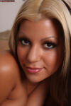 1girl blonde_hair brianna_lee closeup female female_only looking_at_viewer nude pornstar smile tan_skin watermark