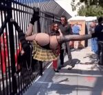 earthsea fishnets flexible folsom_street fair gif high_heels non-nude panties public skirt splits spread_legs upskirt