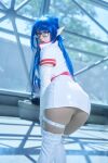 1girl ass blue_hair cosplay dizzy_dokuro female gumbun nurse thick_thighs thighs virtual_youtuber vtuber