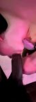 1boy 2girls animated black_hair brunette dark-skinned_male double_fellatio faceless_male interracial licking_testicles moaning neon_light sound sucking_testicles tagme tattoo threesome vertical_video webm