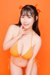 1girl asian asian_female black_hair breasts clothed clothed_female female female_focus female_only female_solo japanese japanese_(nationality) japanese_female long_hair looking_at viewer medium_breasts pale-skinned_female simple_background solo solo_female solo_focus