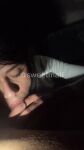 2boys black_hair blowjob car erection fellatio femboy feminine lipstick long_hair looking_at_viewer makeup male male_focus male_only male_pov open_mouth penis pov ring saliva sound sweetmati testicles tongue tongue_out trap webm