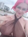 1girl camgirl cosplay female_focus female_only female_solo large_breasts masturbation nipples pubic_hair pussy solo_female solo_focus sweetieline tagme thong video webm