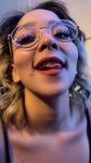1girl ahegao bbw breasts cleavage clothed clothed_female glasses handjob_dance handjob_gesture huge_breasts makeup mascara mokuzaiilane mouth_open orgasm_face pennylanelovexoo smile tagme tank_top tiktok tiktoker video webm