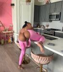 1shemale anus ass ass_focus backsack bending_over big_ass black cock cock-tail dark-skinned_shemale dick dickgirl huge_ass large_ass one_leg up testicles tsparris