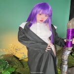 1girl animated arlecchino_(genshin impact) asian cosplay genshin_impact large_breasts neppu tagme video webm