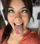 ahegao female saliva_trail selfie tongue_out