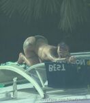 1girl ass bhad_bhabie clothed clothed_female female female_focus female_only female_solo onlyfans partially_clothed solo solo_female solo_focus top-down_bottom-up watermark