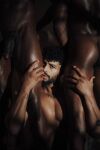 3boys ass black_male caio_rodrigues dark-skinned_male gay latino lipe_scorpion male male_only muscular_male penis rhyheim_shabazz sourced twitter