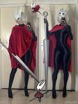 1girl bodysuit cosplay cosplayer female female_only hollow_knight hornet mask masked masked_female model_request tight_clothes