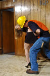 absurdres actress actress_request ass ass_focus betrayal black_high heels black_miniskirt black_skirt brown_hair character_request cleavage construction_site construction_worker exposed_navel eyewitness_production femsub hammer handcuffs hands_tied high_heels highres indifferent jeans large_breasts large_tits leaning_forward long_hair maledom model model_request modeling navel oblivious pantyhose short_skirt skirt strutting swim_skirt text tied_up unaware watermark