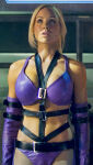 1girl big_breasts breasts candice_hillebrand cleavage large_breasts nina_williams solo standing tekken tekken_(2010 film)