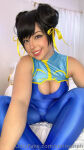 1girl chun-li chun-li_(cosplay) cleavage female female_focus female_only female_solo onlyfans photo serinide solo solo_female solo_focus suggestive thighs watermark