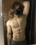 1boy abs gay long_hair long_hair_male male_only mask muscular_male solo twink twunk