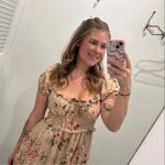 cleavage dress medium_breasts mirror mirror_selfie name_request source_request