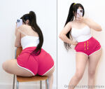 1girl asian asian_female ass big_ass black_hair cosplay curvy fatal_fury female female_only ggsonlyxx king_of fighters mai_shiranui onlyfans onlyfans_model onlyfans_username snk solo solo_female solo_focus teasing thick_thighs thighs watermark